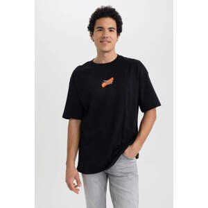 DEFACTO Comfort Fit Crew Neck Printed T-Shirt