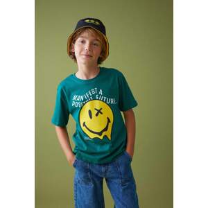 DEFACTO Regular Fit Smiley Licence Short Sleeve T-Shirt