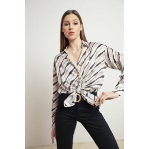 Lafaba Women's Beige Patterned Shirt