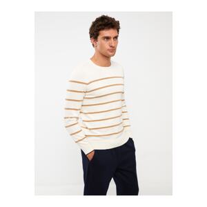 LC Waikiki Crew Neck Long Sleeve Striped Men's Knitwear Sweater