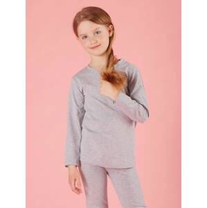 Girls' blouse basic grey