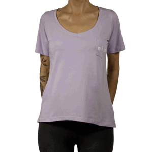 Lavender V-neck blouse Mi... Me