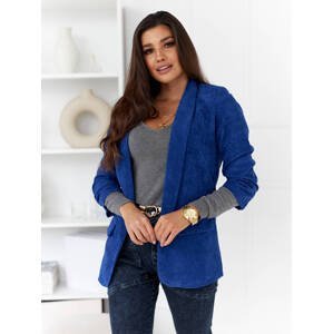 Cornflower jacket Och Bella BI-22520-I.blue