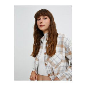 Koton Oversize Lumberjack Shirt Buttoned Pocket Detailed