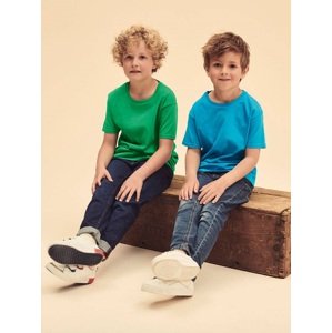 Green children's t-shirt in combed cotton Fruit of the Loom