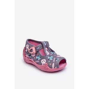 Befado Rabbit slippers Sandals, grey and pink