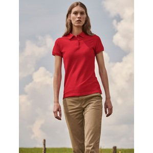 Polo Fruit of the Loom Red Women's T-shirt