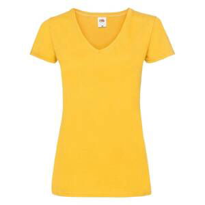 Yellow v-neck Women's T-shirt Valueweight Fruit of the Loom