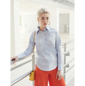 Blue lady-fit classic shirt Oxford Fruit Of The Loom