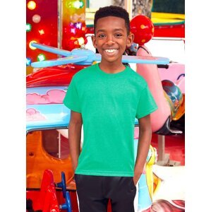 Green Fruit of the Loom Kids Cotton T-shirt