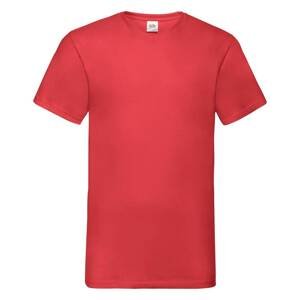 Men's Red T-shirt Valueweight V-Neck Fruit of the Loom