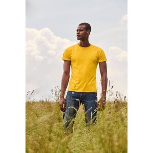 Yellow Iconic Combed Cotton T-shirt Fruit of the Loom