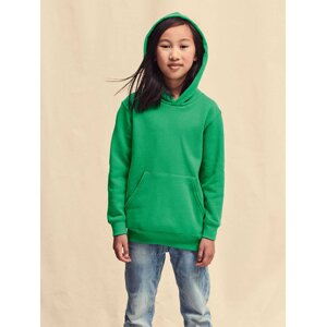 Green children's sweatshirt Classic kangaroo Fruit of the Loom