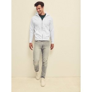 Grey Zippered Hoodie Classic Fruit of the Loom