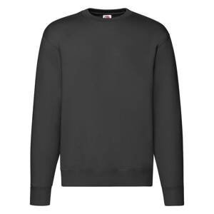 Men's Black Sweatshirt Set-in Sweat Fruit of the Loom