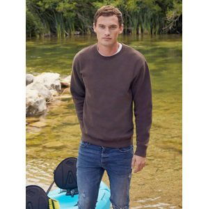 Dark Grey Men's Sweatshirt Set-in Sweat Fruit of the Loom