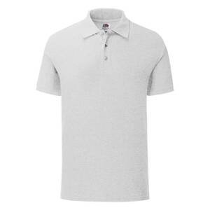 Light Grey Men's Polo Shirt Tailored Fit Friut of the Loom