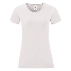 White Iconic women's t-shirt in combed cotton Fruit of the Loom