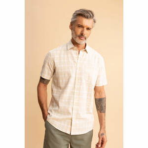 DEFACTO Regular Fit Linen Blend Long Sleeve Shirt