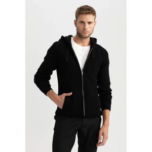 DEFACTO Standard Fit Hooded Knitwear Cardigan