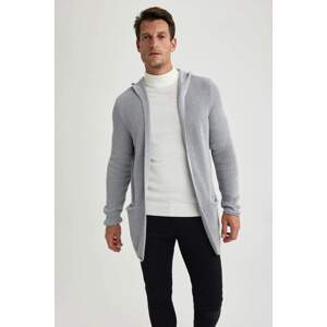 DEFACTO Standard Fit Hooded Knitwear Cardigan