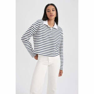 DEFACTO Regular Fit Striped Long Sleeve Sweatshirt