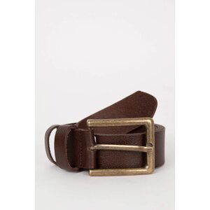 DEFACTO Man Rectangle Clasp Leather Jean Belt