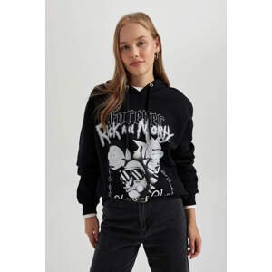 DEFACTO Oversize Fit Rick and Morty Licensed Printed Sweatshirt