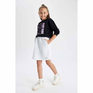 DEFACTO Girl Thin Sweatshirt Fabric A Cut Knitted Skirt