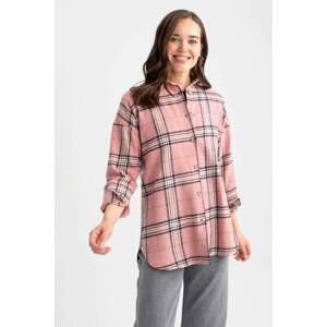 DEFACTO Regular Fit Flannel Long Sleeve Tunic