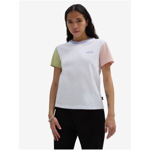 White Women's T-Shirt VANS Colorblock - Women