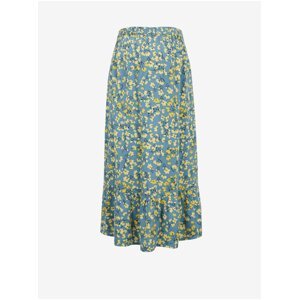 Mama.licious Fransisca Yellow-Blue Floral Maternity Skirt - Women