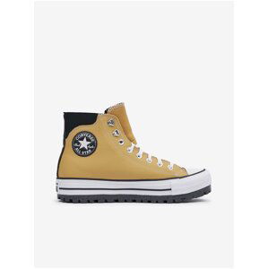 Men's Converse Chuck Taylor A Mustard Leather Ankle Sneakers - Men's