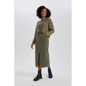 DEFACTO Cargo Fit Wowen Fabrics Maxi Skirt