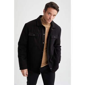 DEFACTO Slim Fit Polo Neck Lined Coat