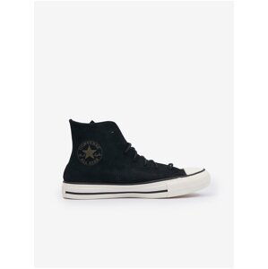 Black Women's Leather Ankle Sneakers Converse Chuck Taylor All Sta - Ladies