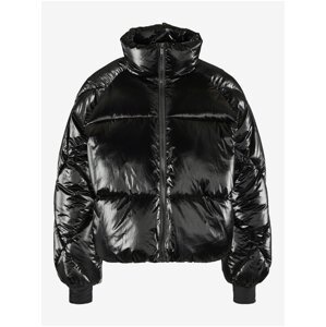 Black Women's Quilted Winter Jacket Noisy May Kit - Women