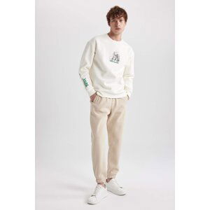 DEFACTO Standard Fit Rib Hem Thick Sweatshirt Fabric Sweatpants