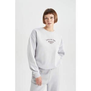 DEFACTO Relax Fit Printed Sweatshirt