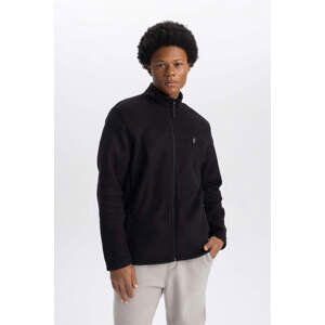 DEFACTO Standard Fit Zipper fleece Cardigan