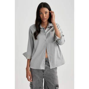 DEFACTO Oversize Fit Poplin Long Sleeve Shirt