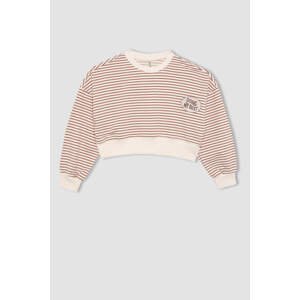 DEFACTO Crop Crew Neck Sweatshirt