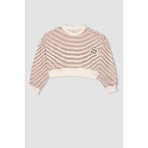 DEFACTO Crop Crew Neck Sweatshirt