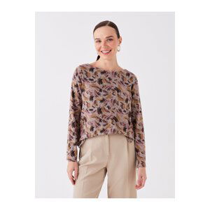 LC Waikiki Women's Crew Neck Printed Long Sleeve Blouse