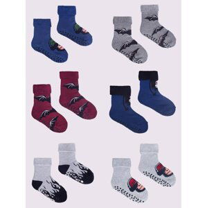 Yoclub Kids's Terry Socks Anti Slip ABS 6-Pack SKF-0005C-AA0A-003