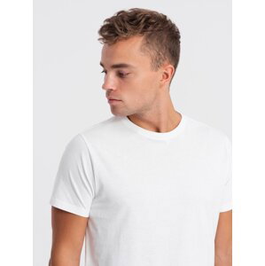 Ombre BASIC men's classic cotton T-shirt - white