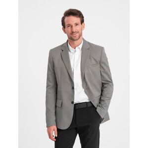 Ombre Men's casual jacket in delicate check - gray