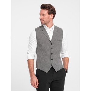 Ombre Men's jacquard jacket with lapels - graphite