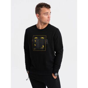 Ombre Men's non-stretch printed sweatshirt - black