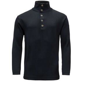 Devold Blaatrøie Wool Button Neck L